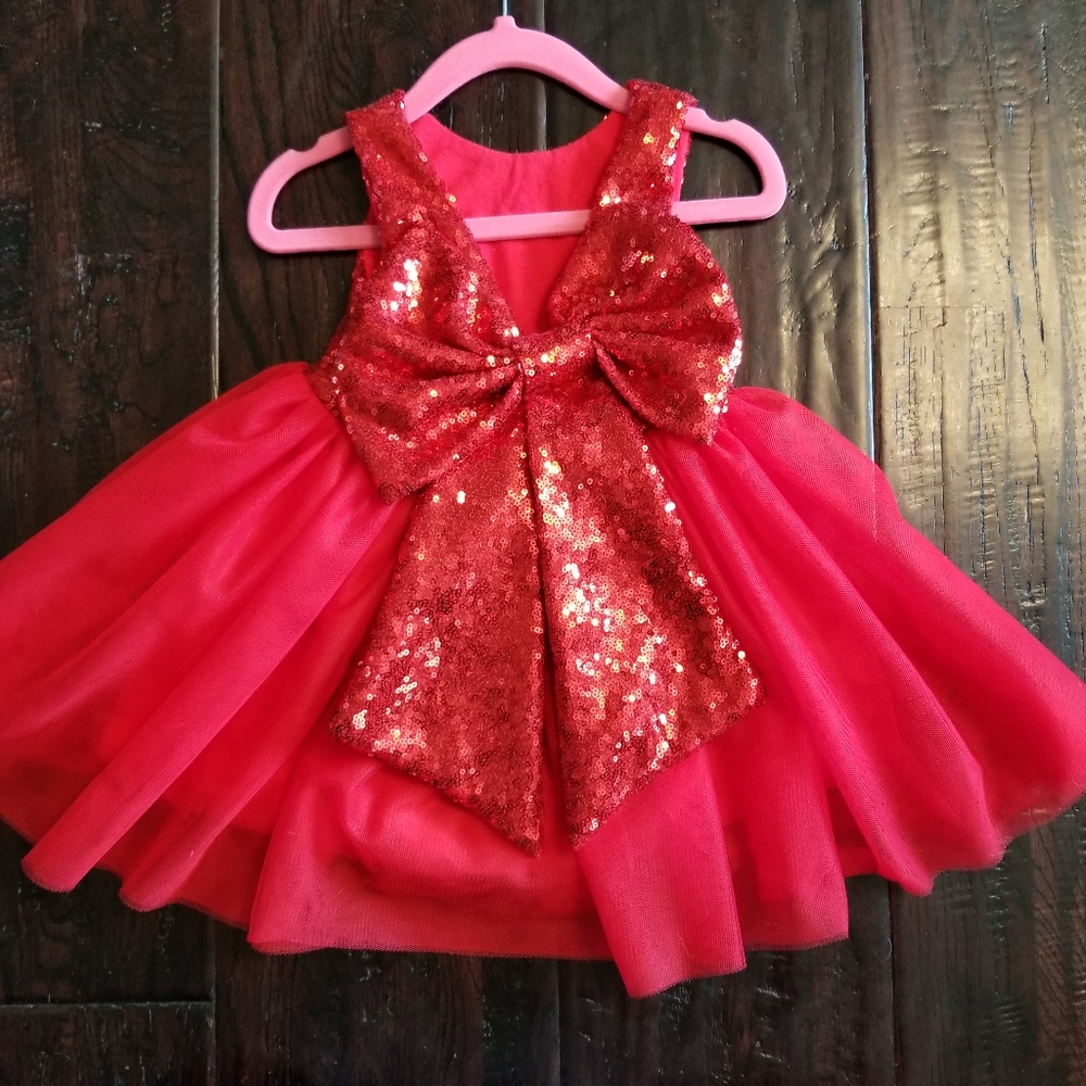 Poofy red Christmas dress